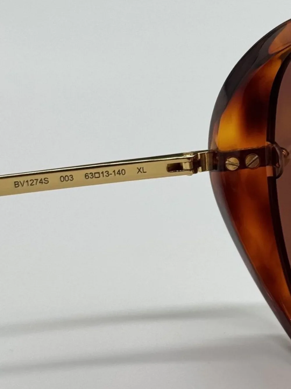 New Bottega Veneta Gold Brown Aviator Unisex Sunglasses BV1274S 003